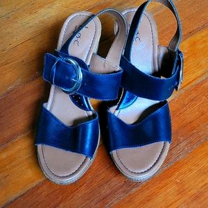 B.O.C. wedge leather heels